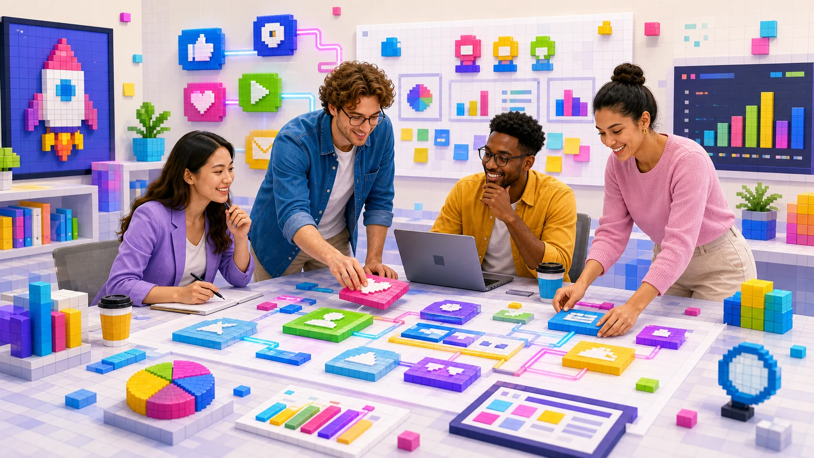 Brand strategy digital world visual example