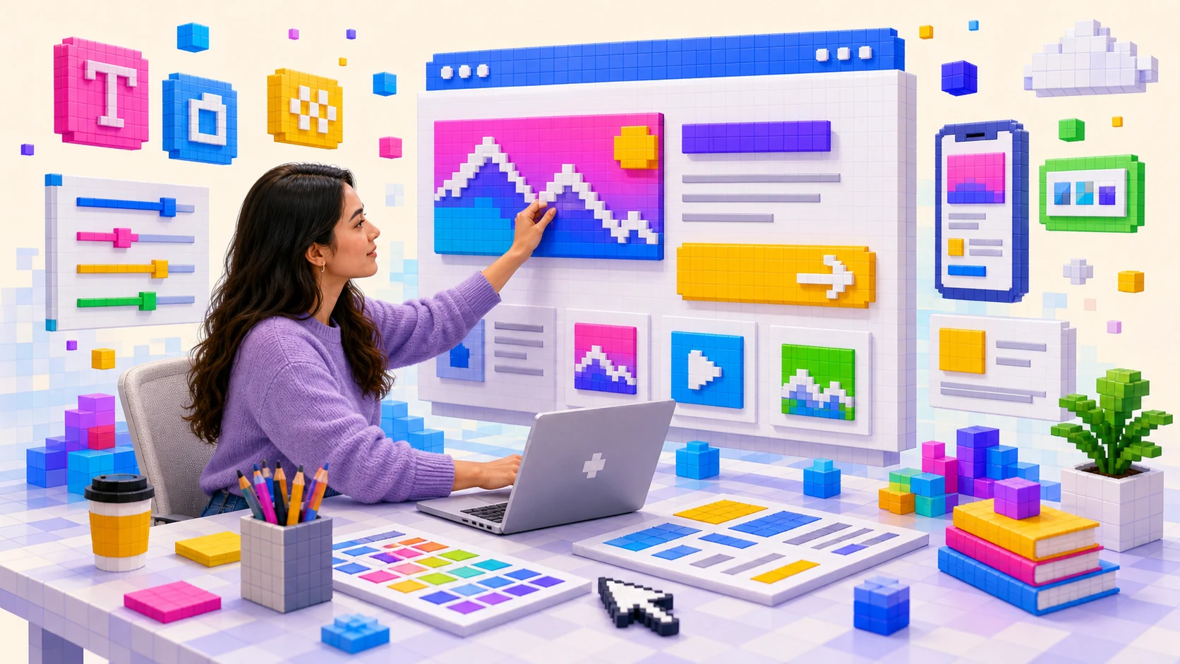 Web design digital world visual example