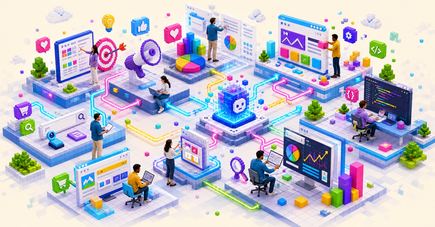 Connected digital marketing service ecosystem map