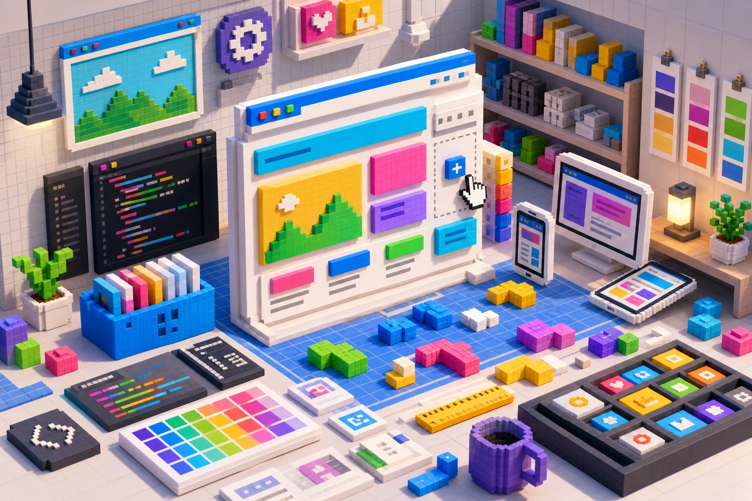Website production workshop and launch planning visual